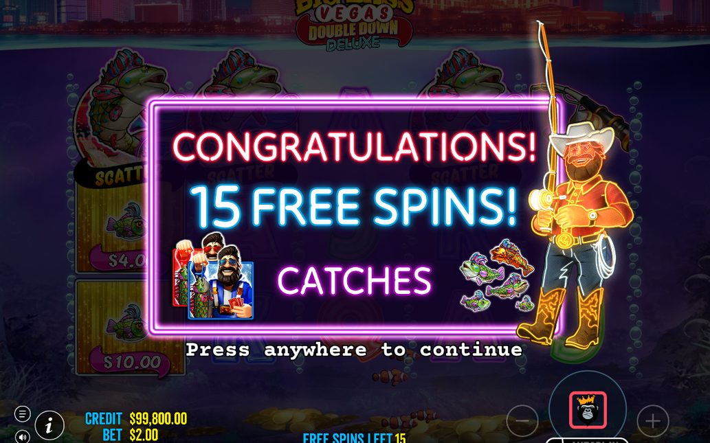 Free Spins-räknaren för kvarvarande spel i bonusen