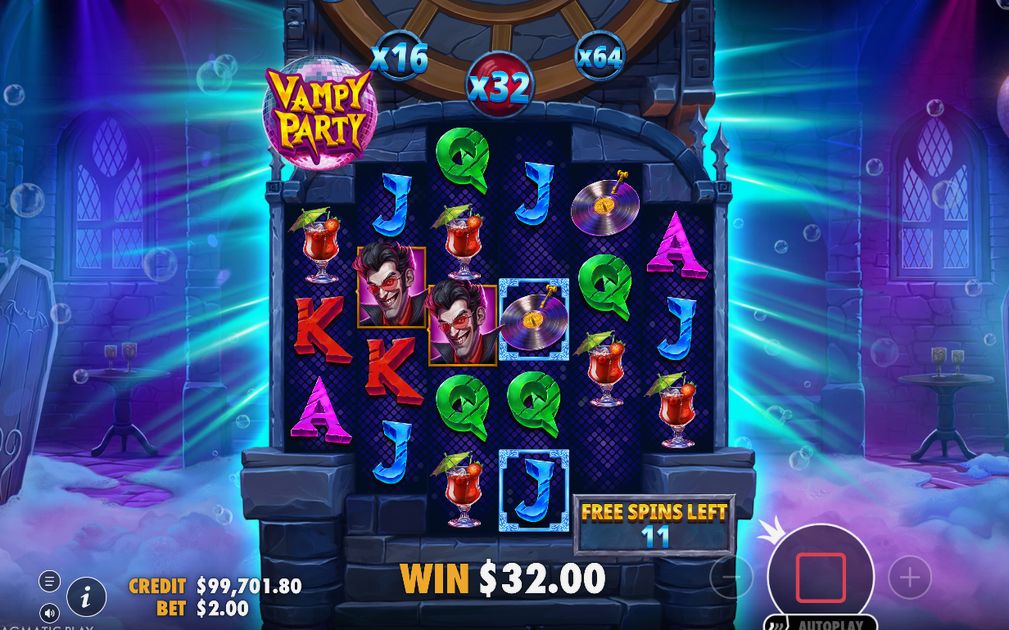 Free Spins-läge med antal kvarvarande snurrar