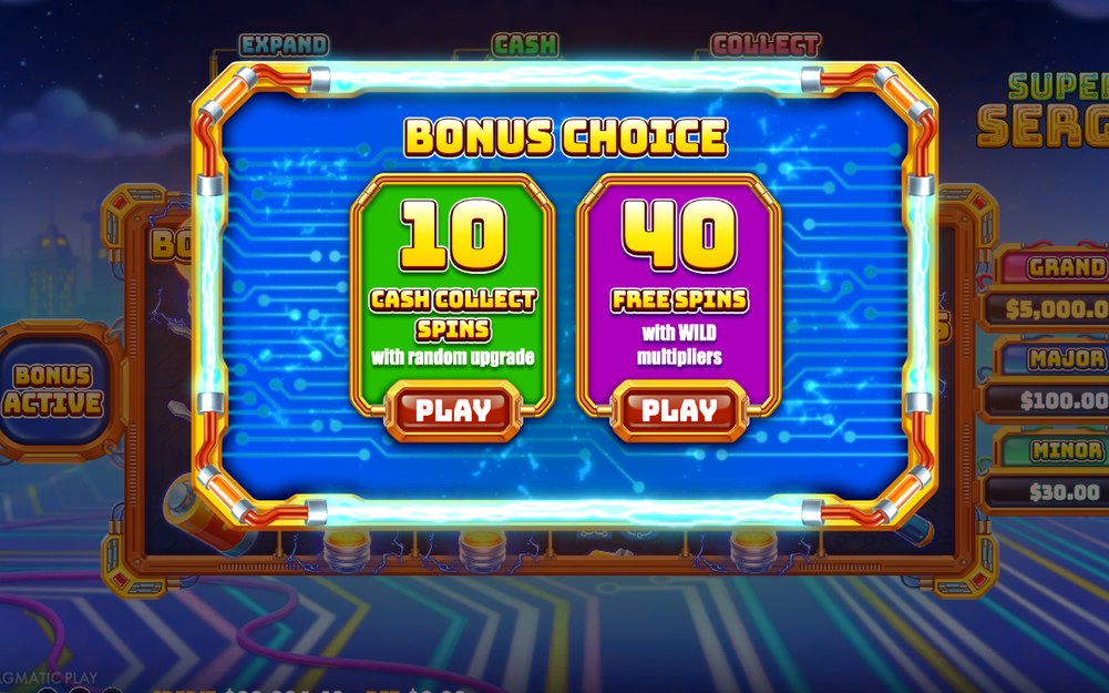 Bonusläget med free spins efter tre eller fler BONUS